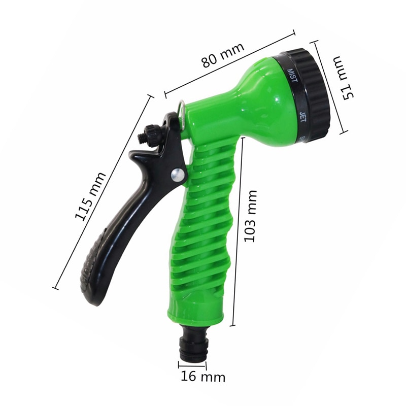 Car Water Spray Gun Adjustable Car Wash Hose Garden Spray Portable High Pressure Gun Sprinkler Nozzle 7 Pattern Water Jet