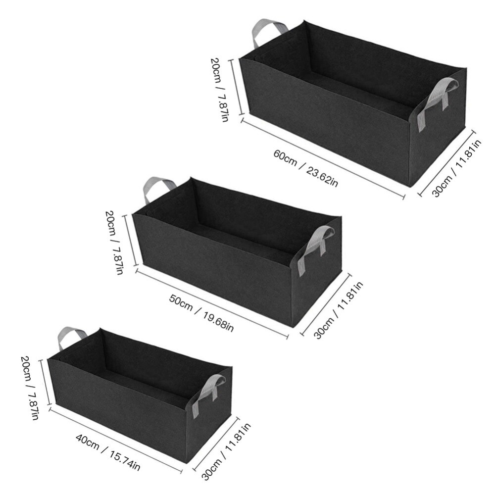 1pcs Fabric Raised Garden Bed Square Garden Flower Grow Bag Vegetable Planting Bag Planter Pot with Handles for Plants Flower