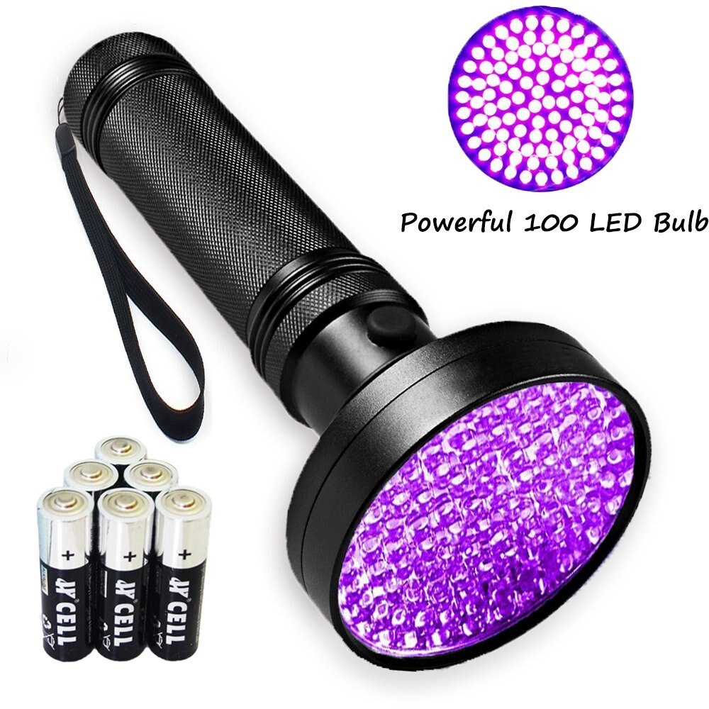 100 LED UV Ultra Violet Flashlight 395nm Blacklight Detector AA Battery Powered Detection Outdoor Torch Lamp Light 100 LED UV Ultra Violet Flashlight 395nm Blacklight Detector AA Battery Powered Detection Outdoor Torch Lamp Light