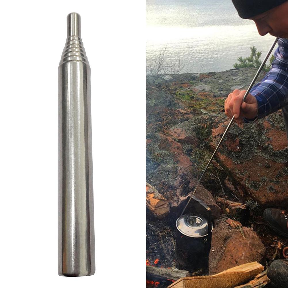 1pcs Stainless Steel Pocket Bellows Collapsible Air Blasting Campfire Fire Tool Camping Hiking Cooking Gear Tools bellows 1pcs Stainless Steel Pocket Bellows Collapsible Air Blasting Campfire Fire Tool Camping Hiking Cooking Gear Tools bellows