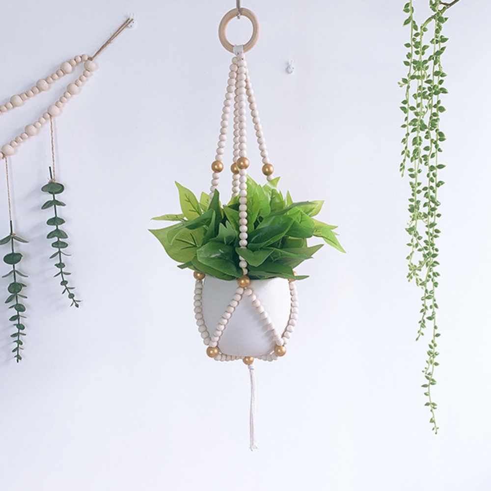 Vintage Macrame Hanging Baskets Handmade Wood Bead Tassel Flowerpot Net Plant Hanger Holder Hanging Flowerpot Basket Pot Holder Vintage Macrame Hanging Baskets Handmade Wood Bead Tassel Flowerpot Net Plant Hanger Holder Hanging Flowerpot Basket Pot Holder